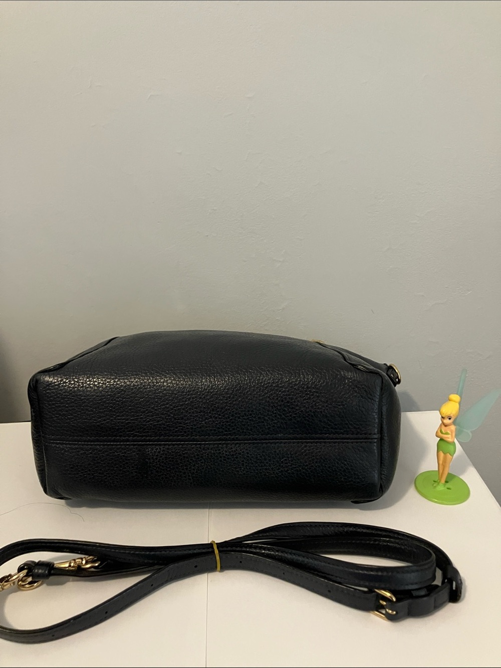 Coach Dark Navy Blue looks like Black satchel handbag and Crossbody if desired. - Picture 3 of 5